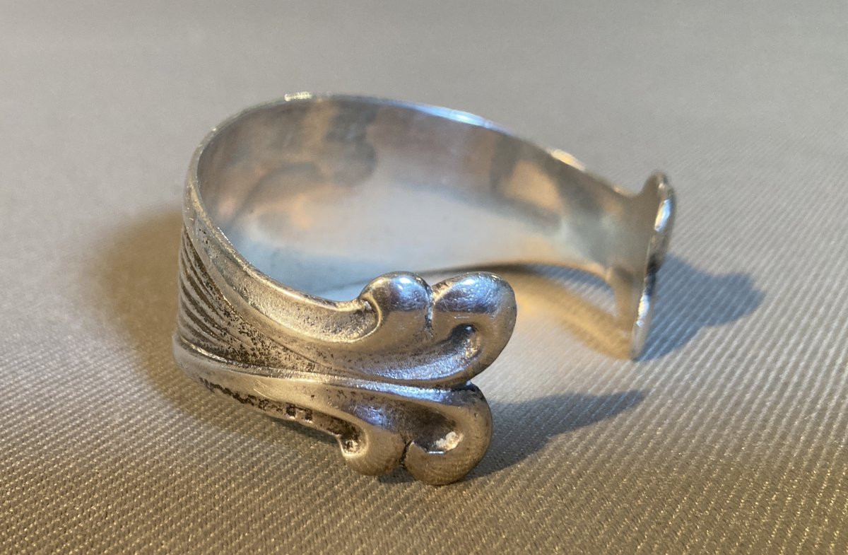 Silver Cuff Bracelet Delavan René-photo-3