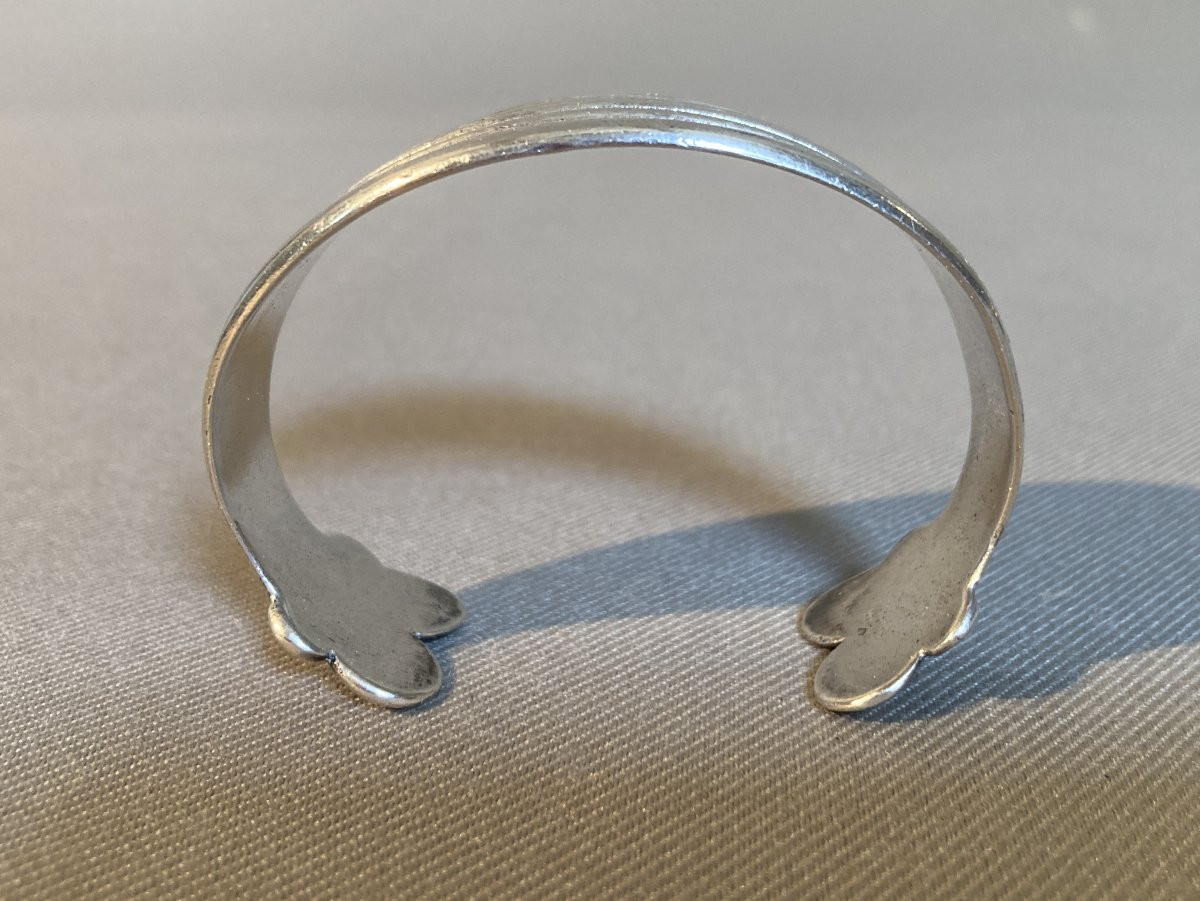 Silver Cuff Bracelet Delavan René-photo-5