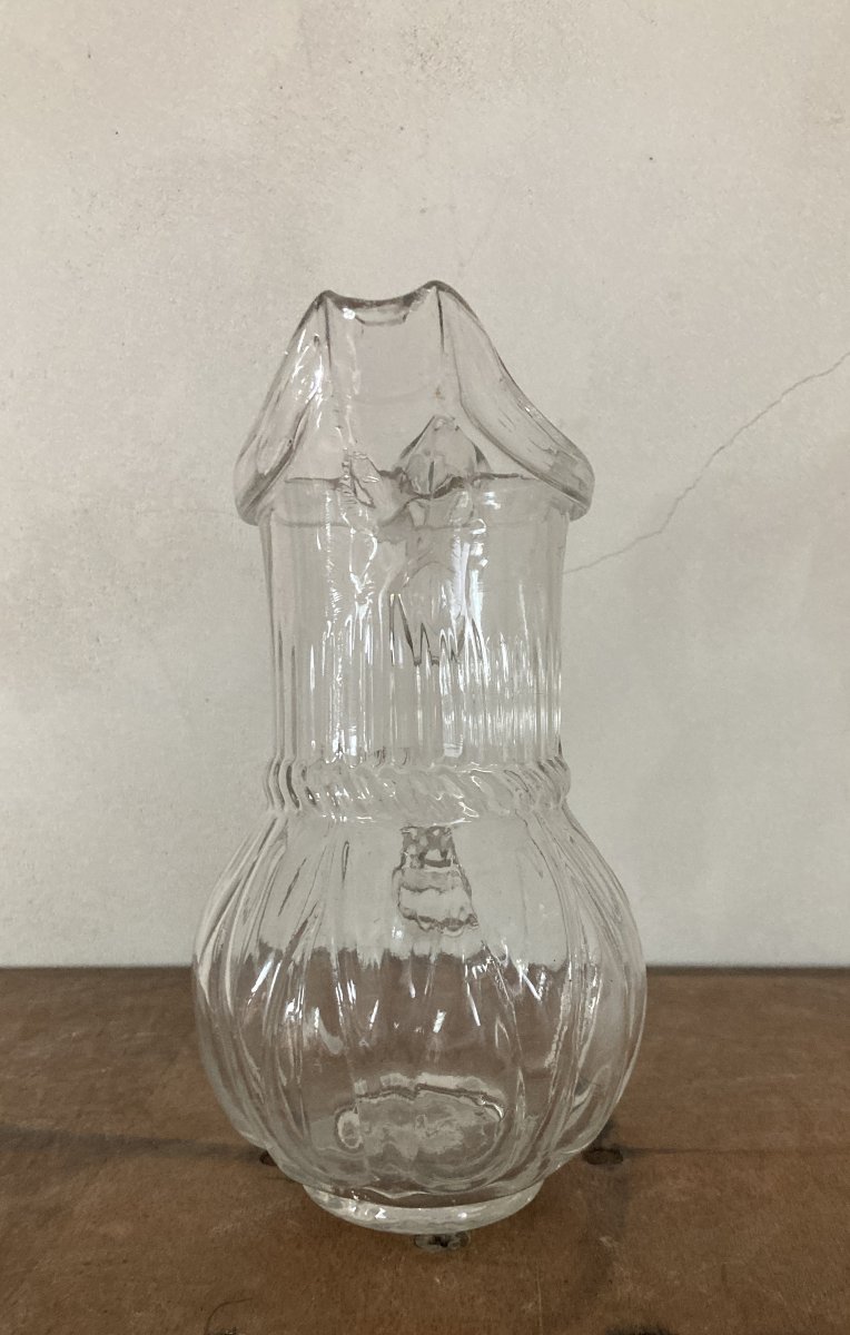 Pichet Normand en verre soufflé XIXème-photo-3