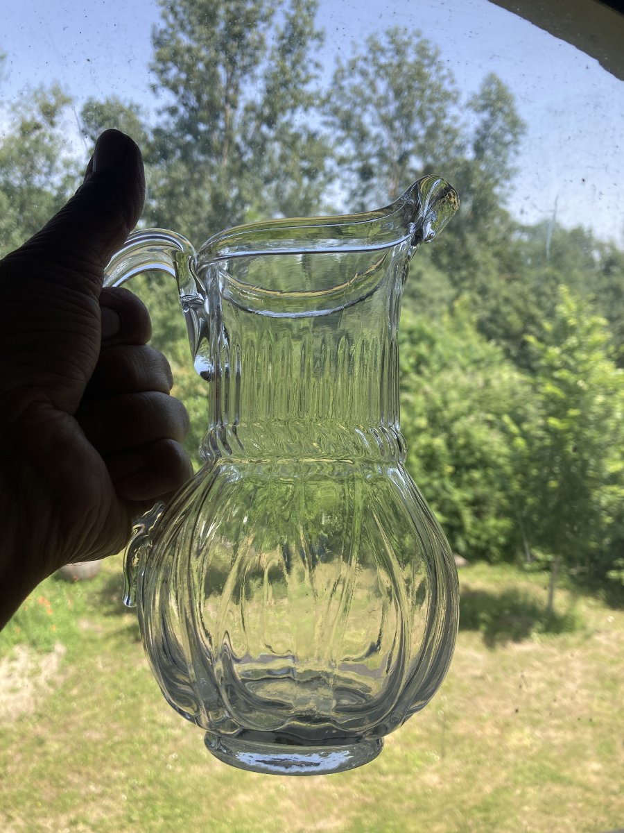 Pichet Normand en verre soufflé XIXème-photo-7