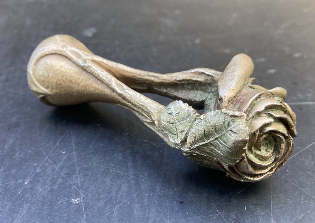Art Nouveau Bronze Seal Signed Bertin