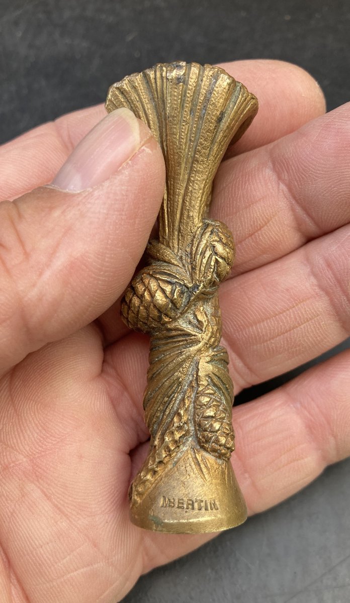 Cachet en bronze Art Nouveau signé BERTIN-photo-3