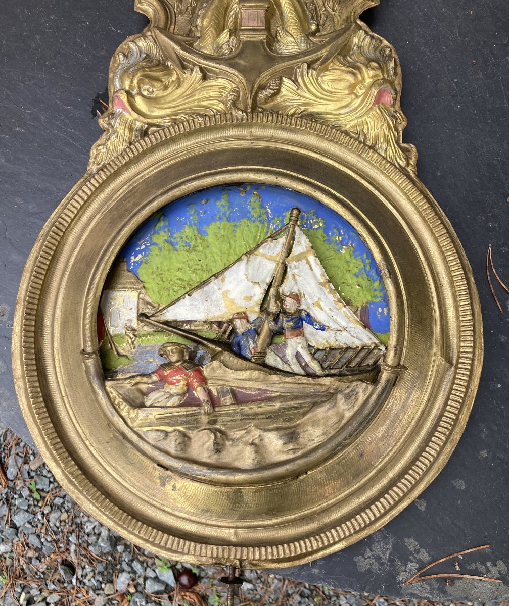 Animated Pendulum Clock With A Comtoise Ship Theme-photo-3