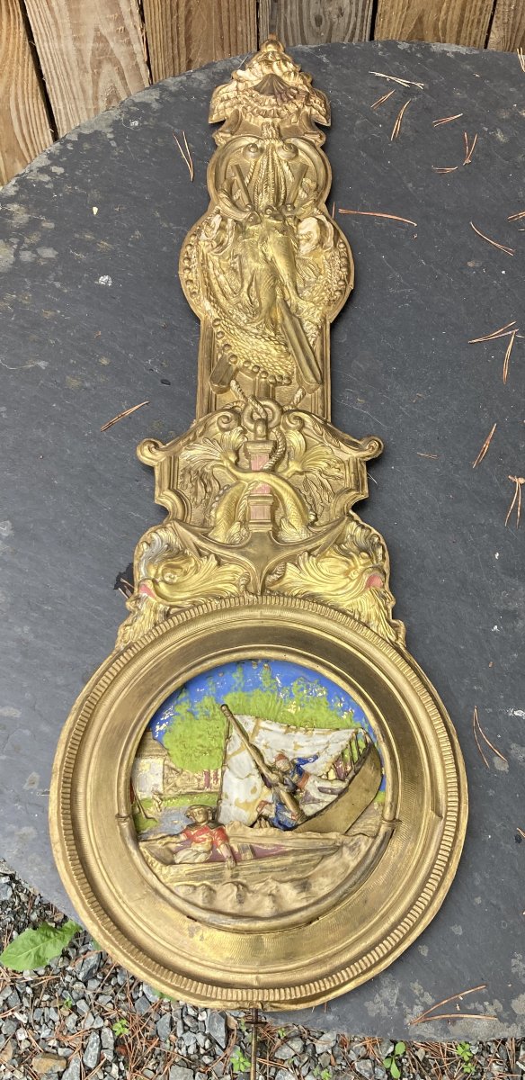 Animated Pendulum Clock With A Comtoise Ship Theme