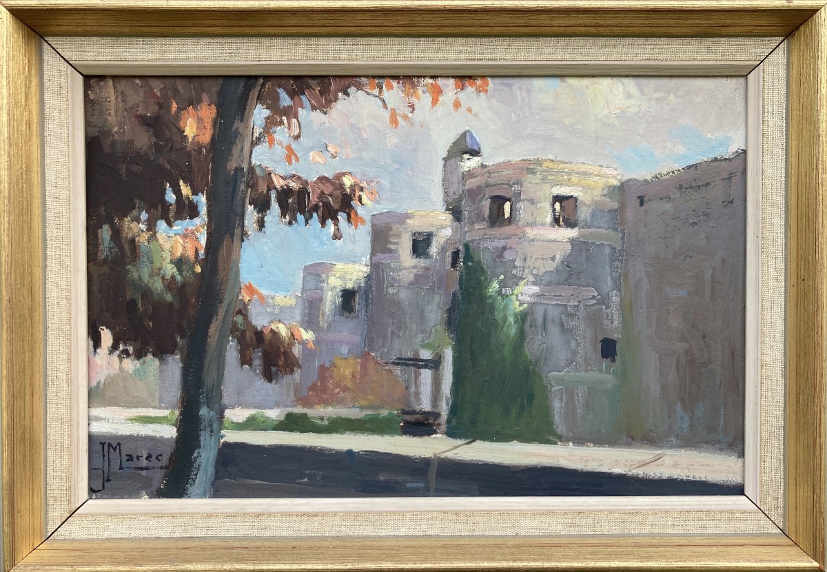 Jean Marec (1901–1972). The Château d'Angers, As Seen From The Drawbridge.-photo-4