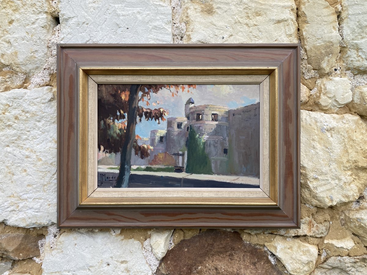 Jean Marec (1901–1972). The Château d'Angers, As Seen From The Drawbridge.-photo-1