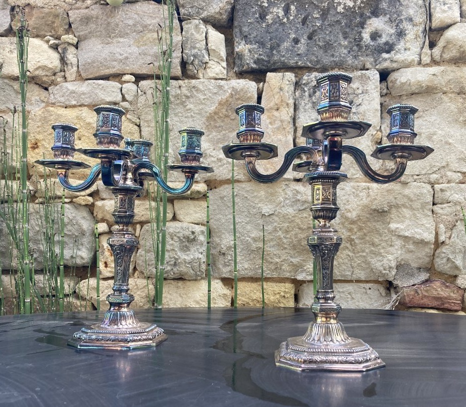 Christofle - Pair Of Dupérier Candelabras.
