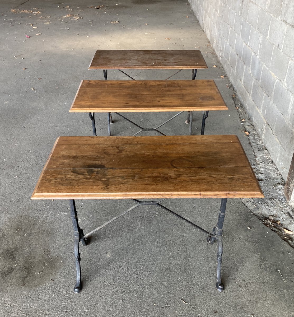 1900s Bistro Tables - Set Of 3.-photo-1