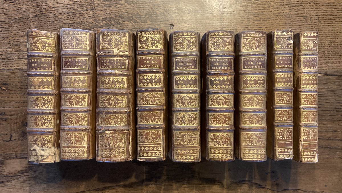 Le spectacle de la nature 1732, 35, 39...Abbé Pluche -  9 volumes.-photo-3