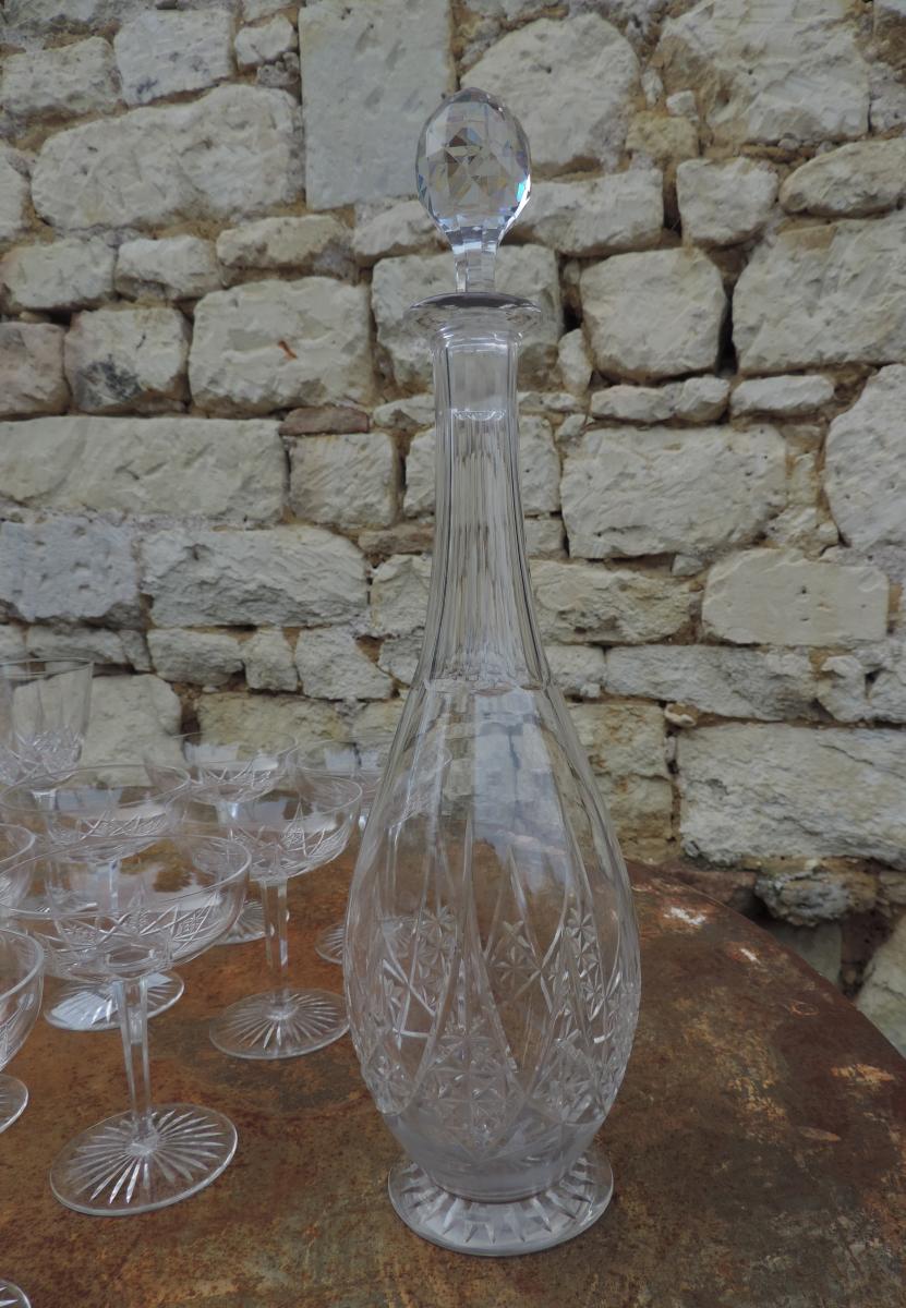 Baccarat Service De Verres/carafe En Cristal Mod&egrave;le &Eacute;pron-photo-4