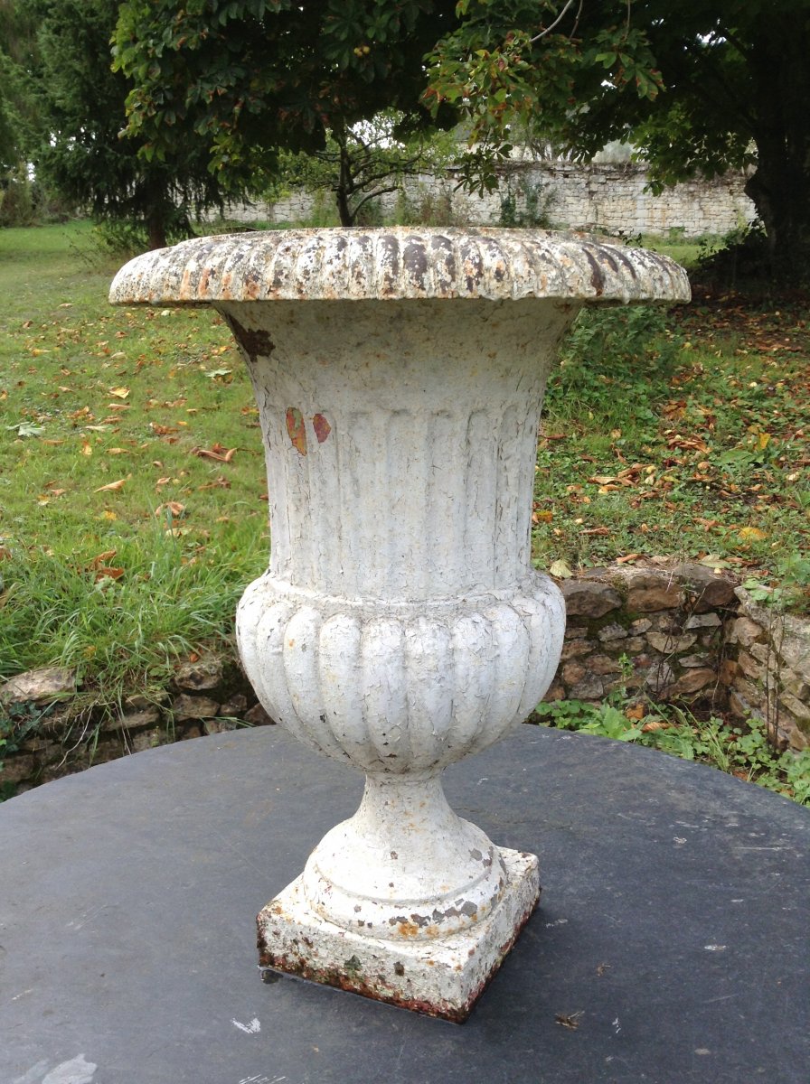 Vase Médicis En Fonte XIX.