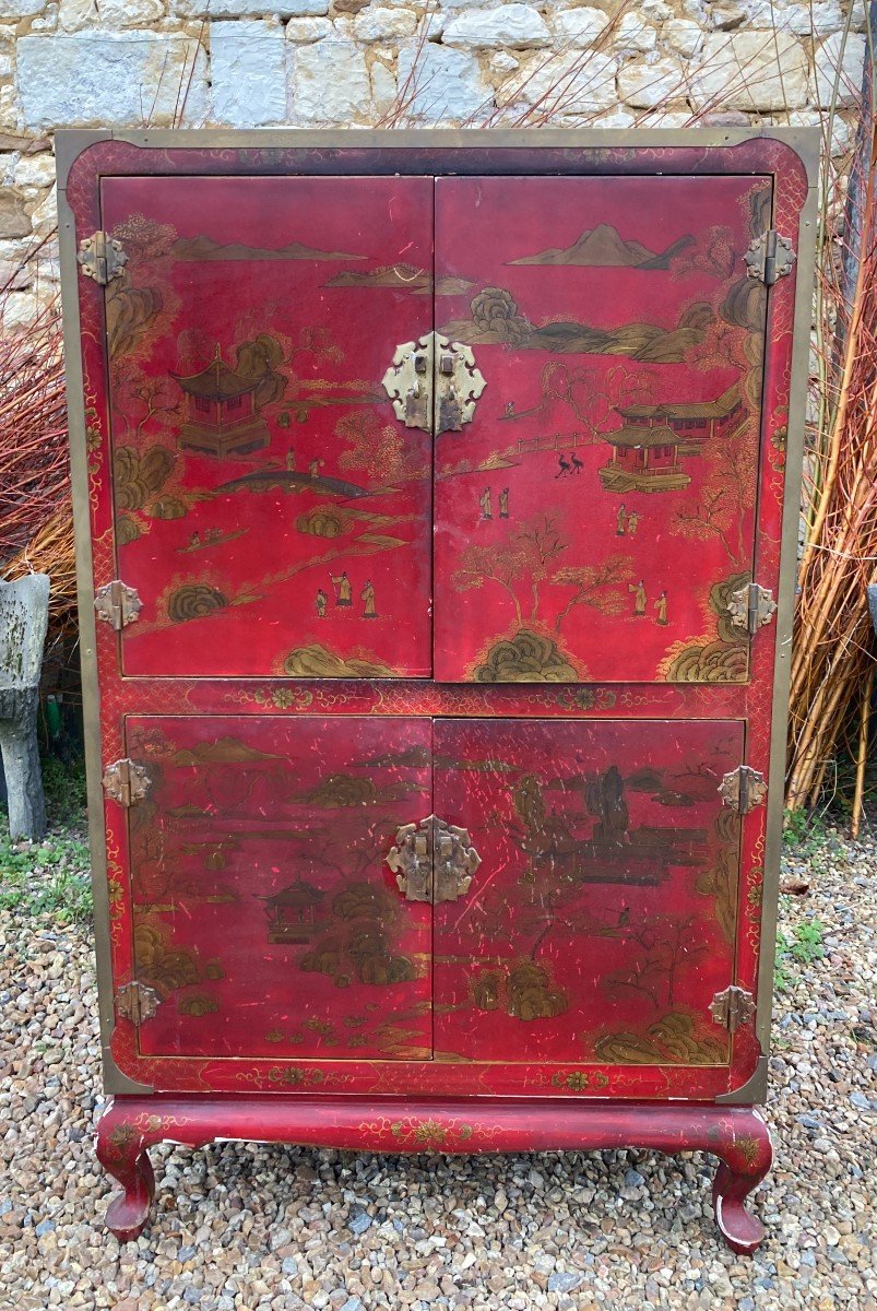 Lacquered Chinese Cabinet