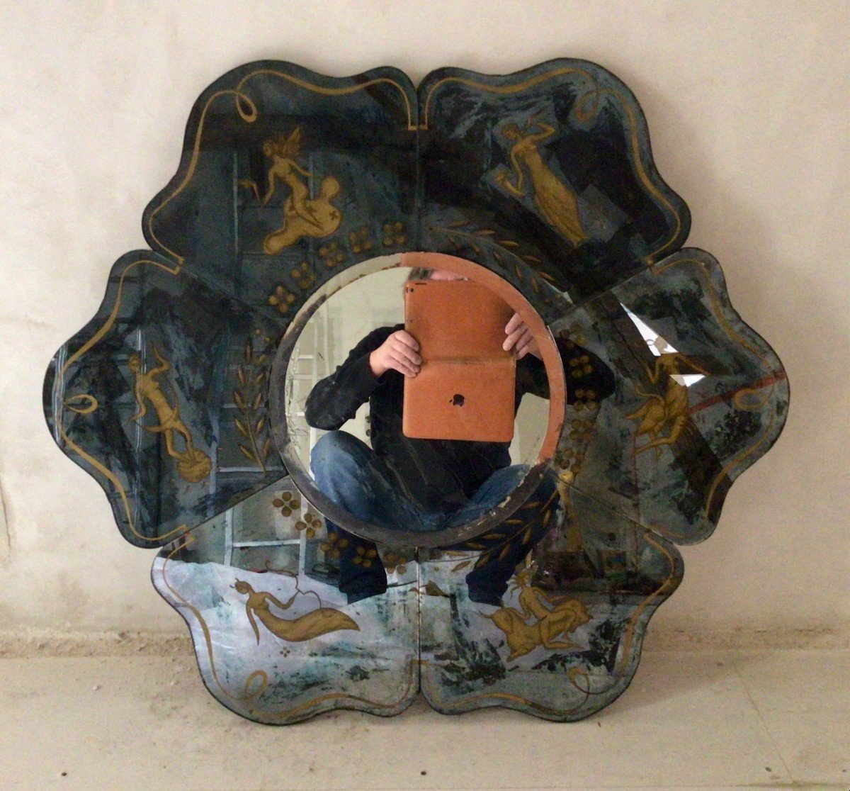 Lardin Pierre- Églomisé Mirror Decor Signs Of The Zodiac.-photo-8