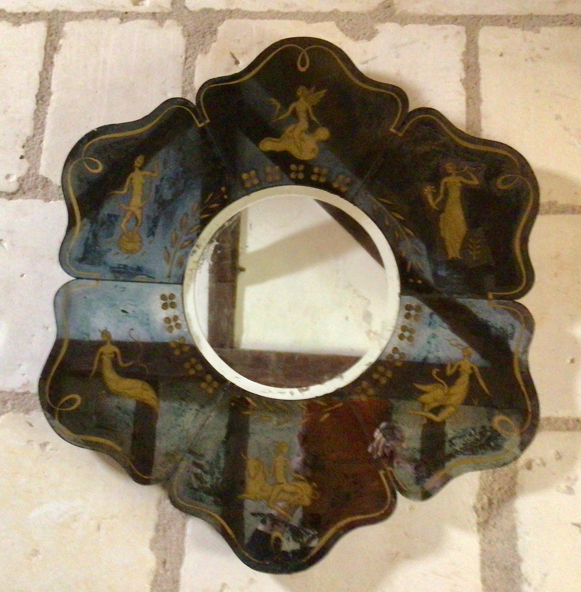 Lardin Pierre- Églomisé Mirror Decor Signs Of The Zodiac.