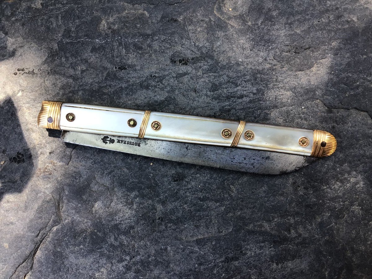 XVIII Closing Knife, Signed Rousseau.-photo-4