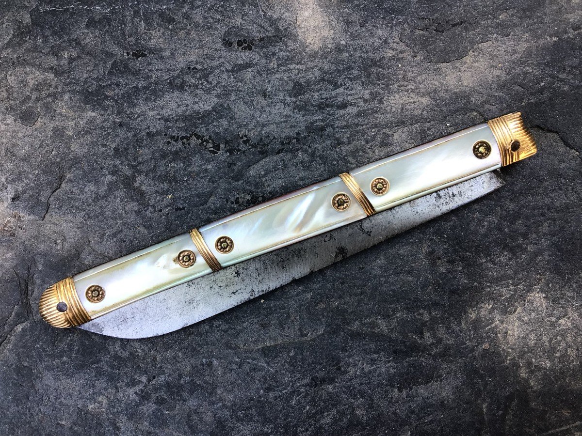 XVIII Closing Knife, Signed Rousseau.-photo-1