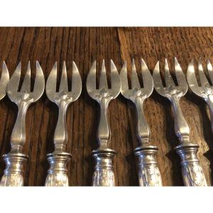 Silver Oyster Forks