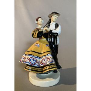 Henriot Quimper - Micheau Vernez - Couple From Pays Pourlet