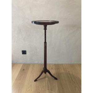 Mahogany Side Table With Adjustable Legs