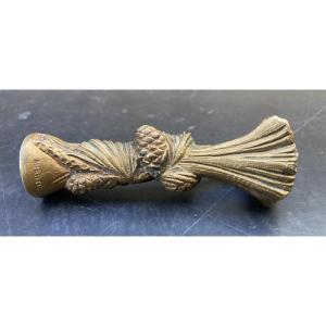 Cachet en bronze Art Nouveau signé BERTIN