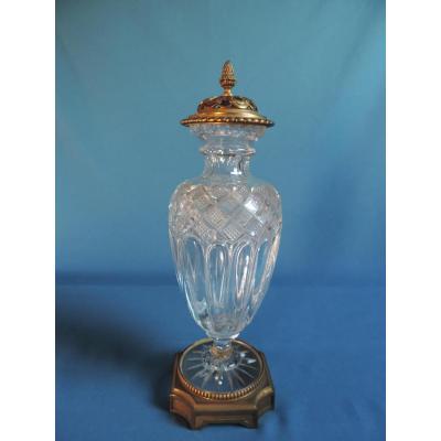 Vase Covered Baccarat Bronze Mounted XIX.