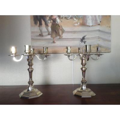 Christofle-pair Of Candelabra House