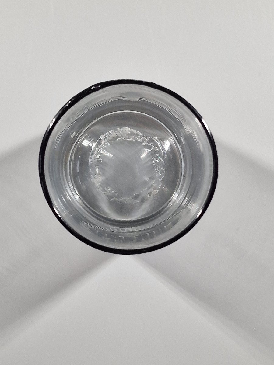 Gobelet patronymique en verre - Normandie, Tanville, début du XIXème siècle-photo-3