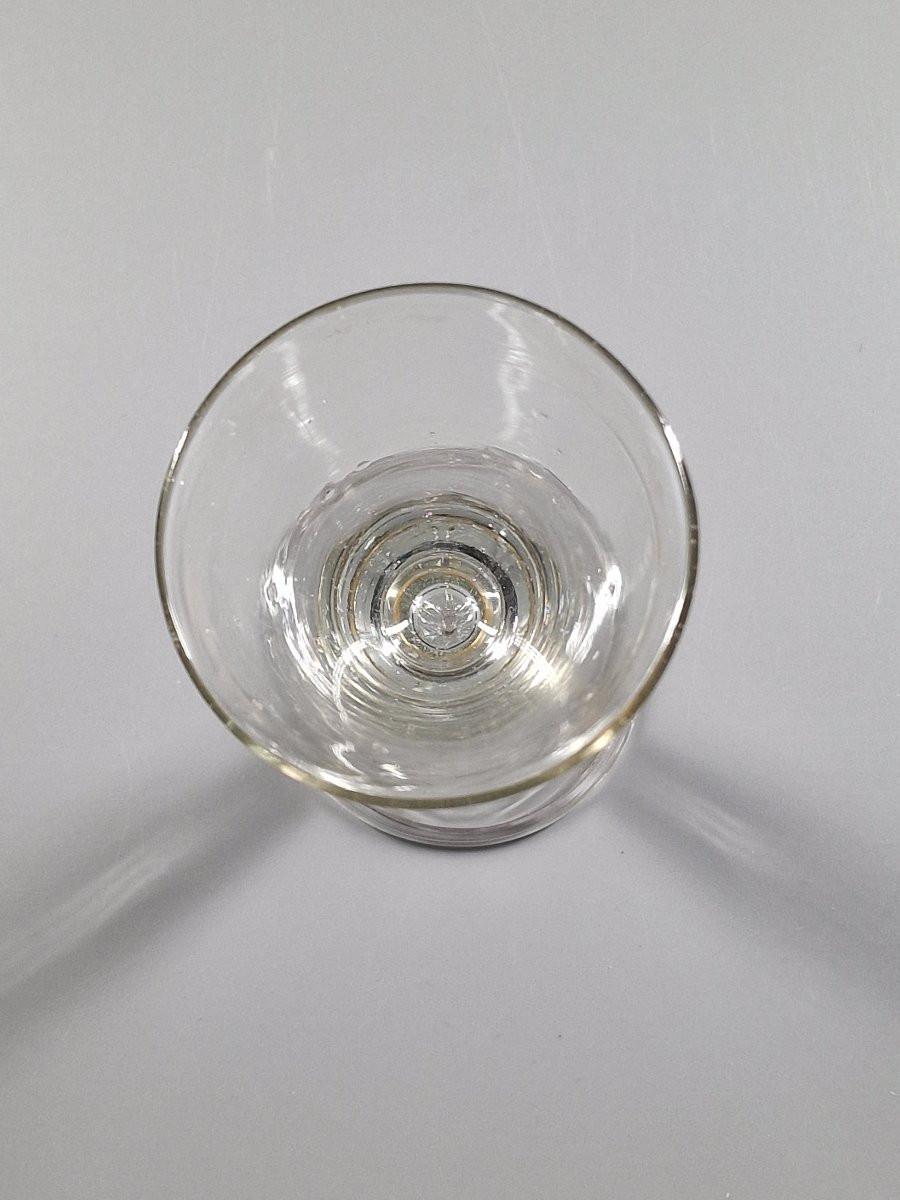 Verre à coupe tronconique et jambe silésienne - XVIIIe siècle-photo-1