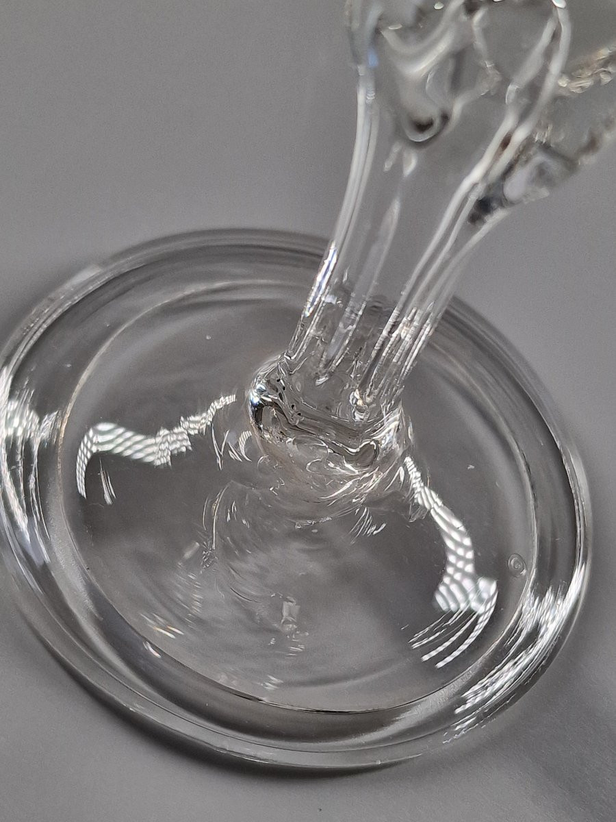 Alcohol Glass With An Ogival Bowl And Silesian Stem - 18th Century-photo-7