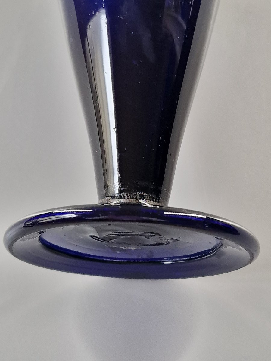 Fleurier bordelais en verre bleu cobalt à mascarons tête de lion - Fin du XVIIIe siècle-photo-6