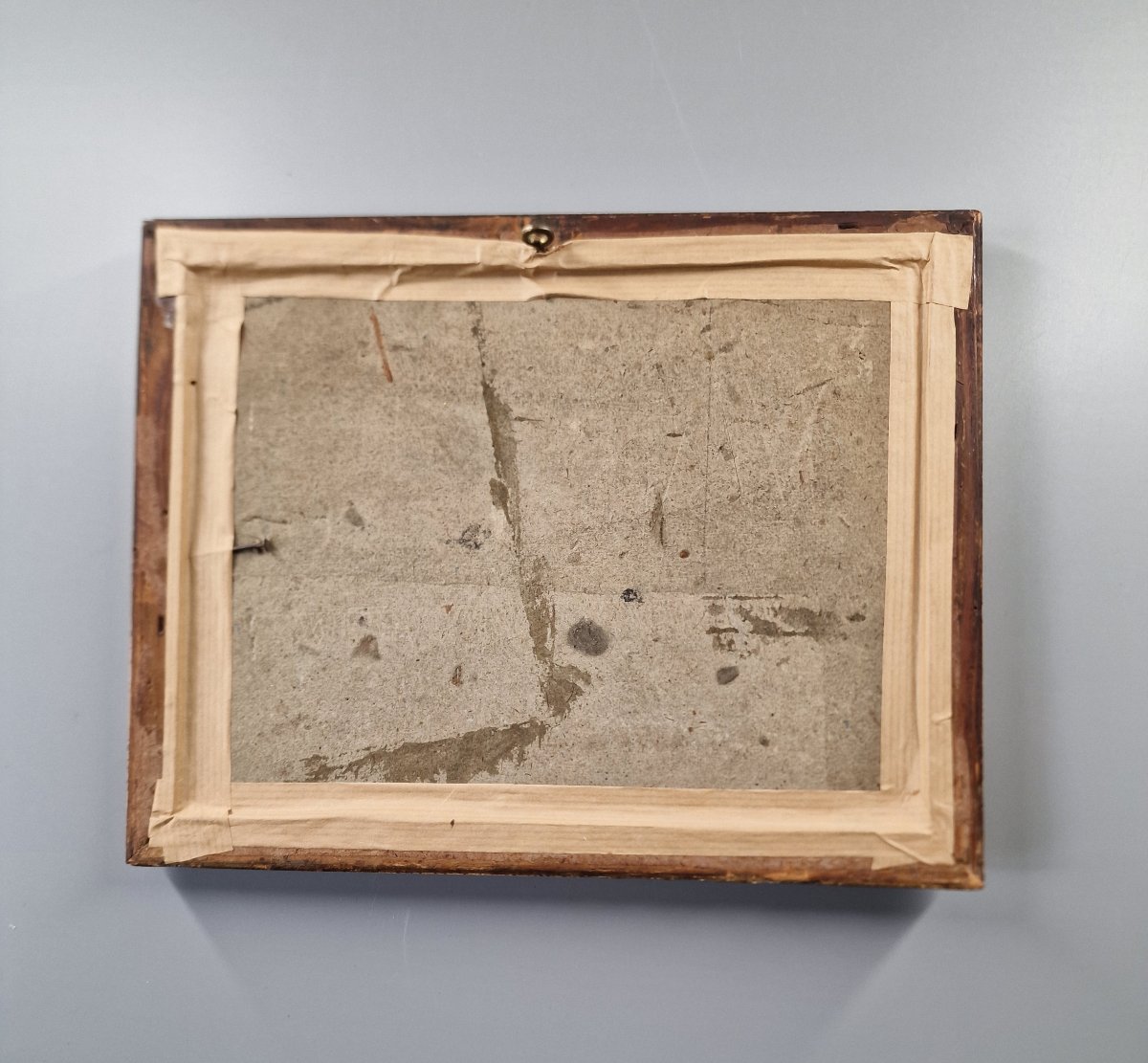 Fixé sous verre représentant une scène pastorale - Fin du XVIIIe siècle 18e-photo-2