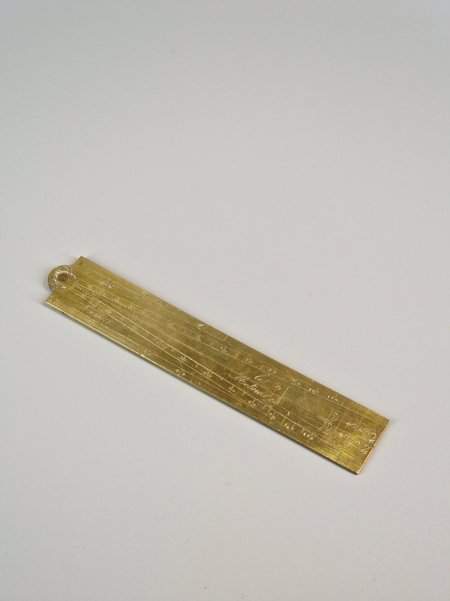 Engraved Brass Proportional Compass - Late 18th Century-photo-1