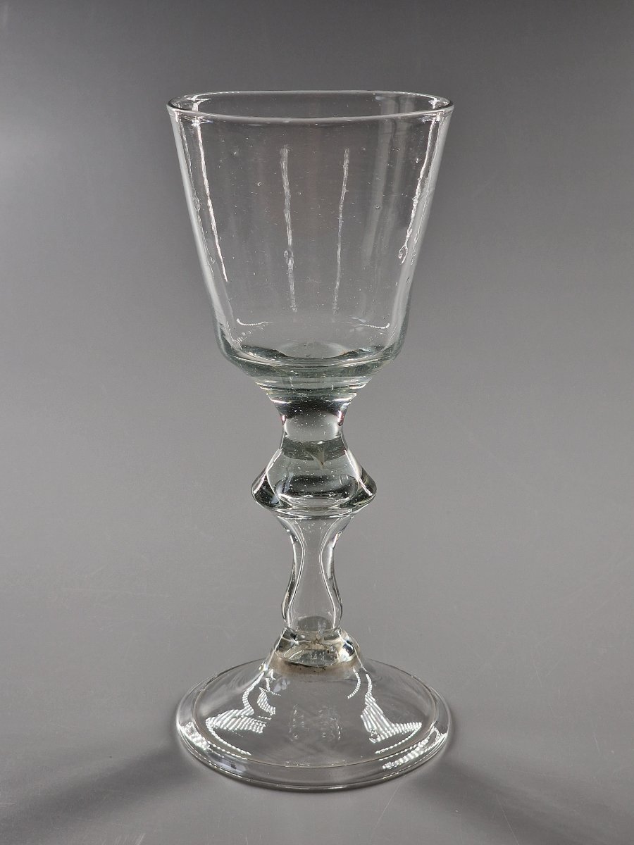 Grand verre dit bourguignon en verre soufflé - XVIIIe siècle-photo-3