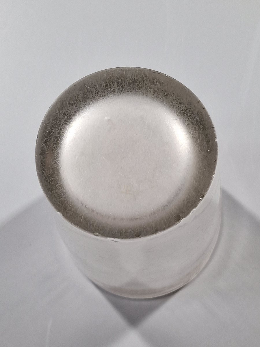 Monogrammed La Tumbler In Thick Glass Engraved With A Wheel - Late 18th Century-photo-2