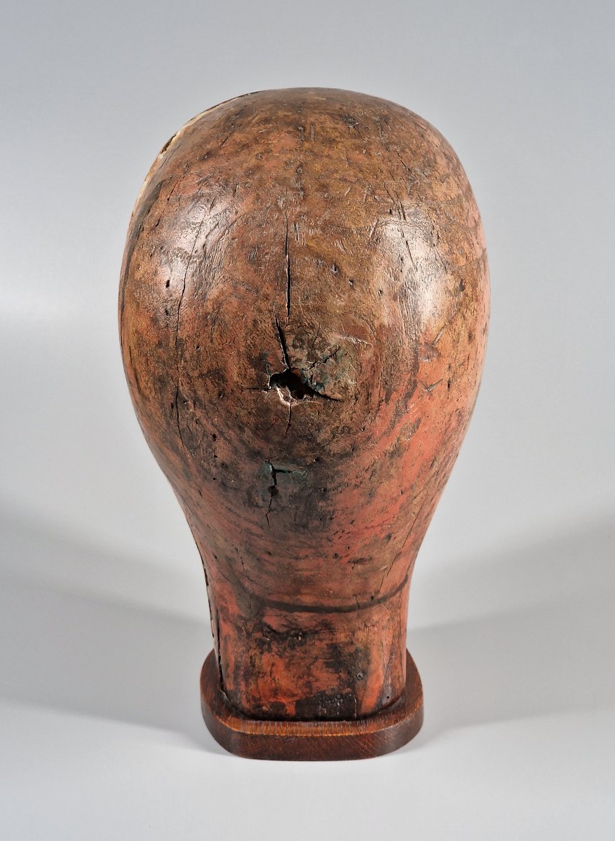 Marotte en bois sculpté monoxyle - Art populaire du XIXe siècle 19e-photo-2