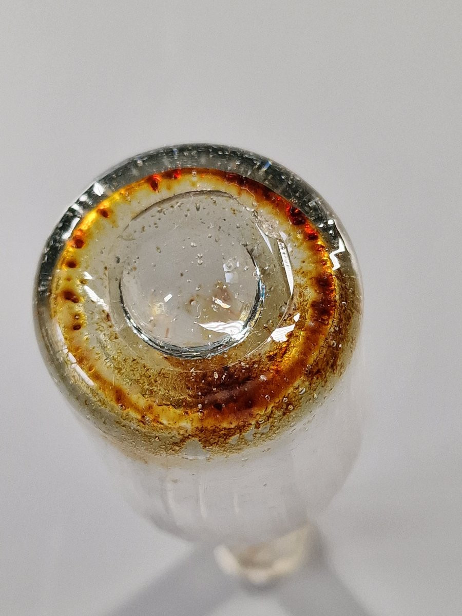 Perfume Bottle Or Spirit Flask In Blown Glass With Fine Gadroon Decoration - 18th Century-photo-8