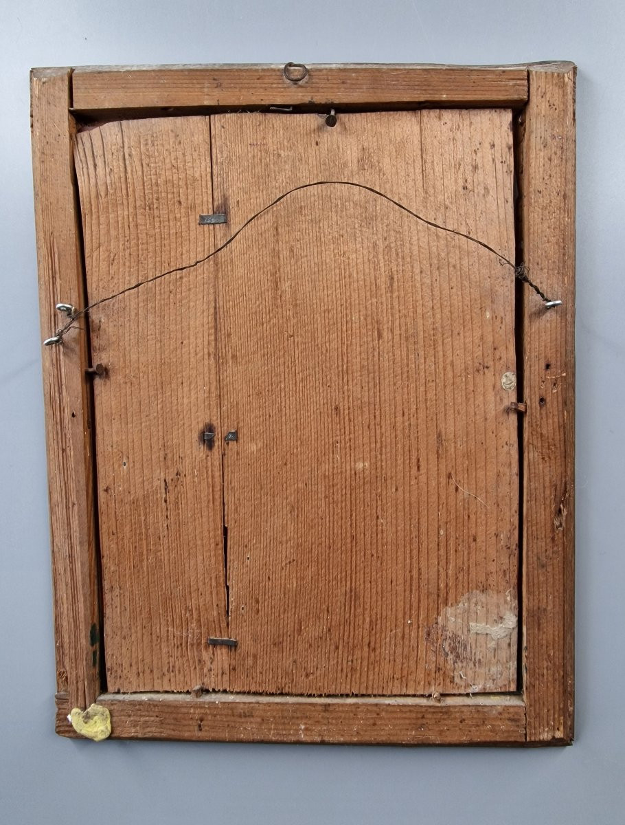 Fixé sous verre représentant une jeune femme en buste - Alsace, vers 1800-photo-1