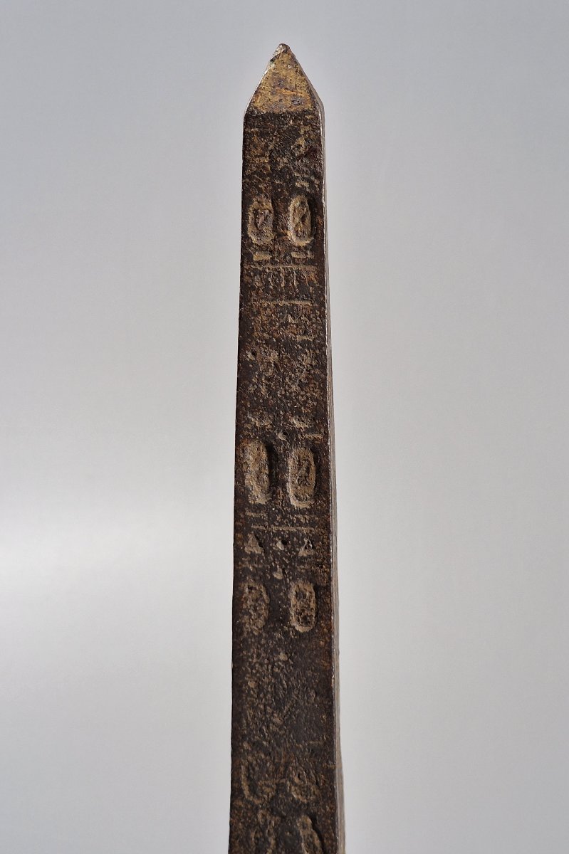 Italie, souvenir du Grand Tour – Obélisque en fonte de fer – XIXe siècle 19e-photo-4