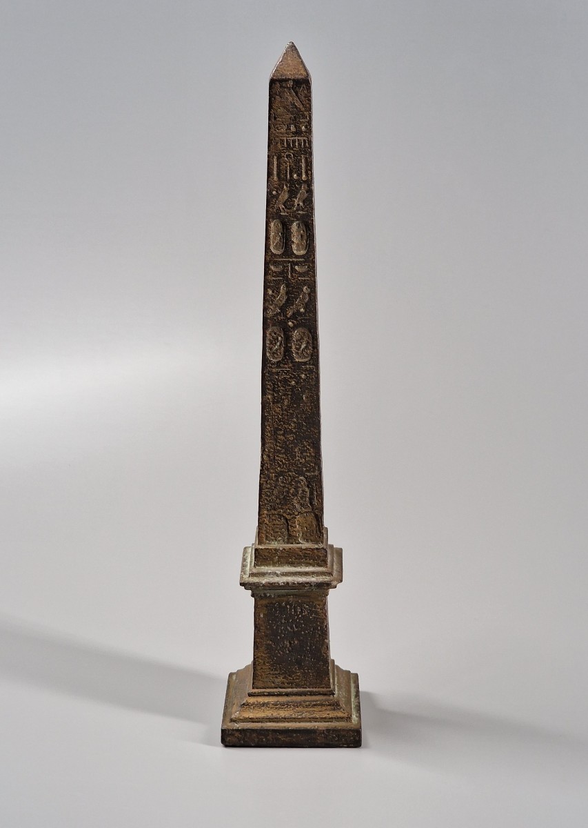 Italie, souvenir du Grand Tour – Obélisque en fonte de fer – XIXe siècle 19e