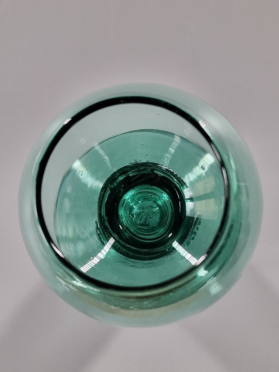 Verre à vin Römer en verre soufflé teinté vert - Pays-Bas ou Allemagne, XIXe siècle 19e-photo-1
