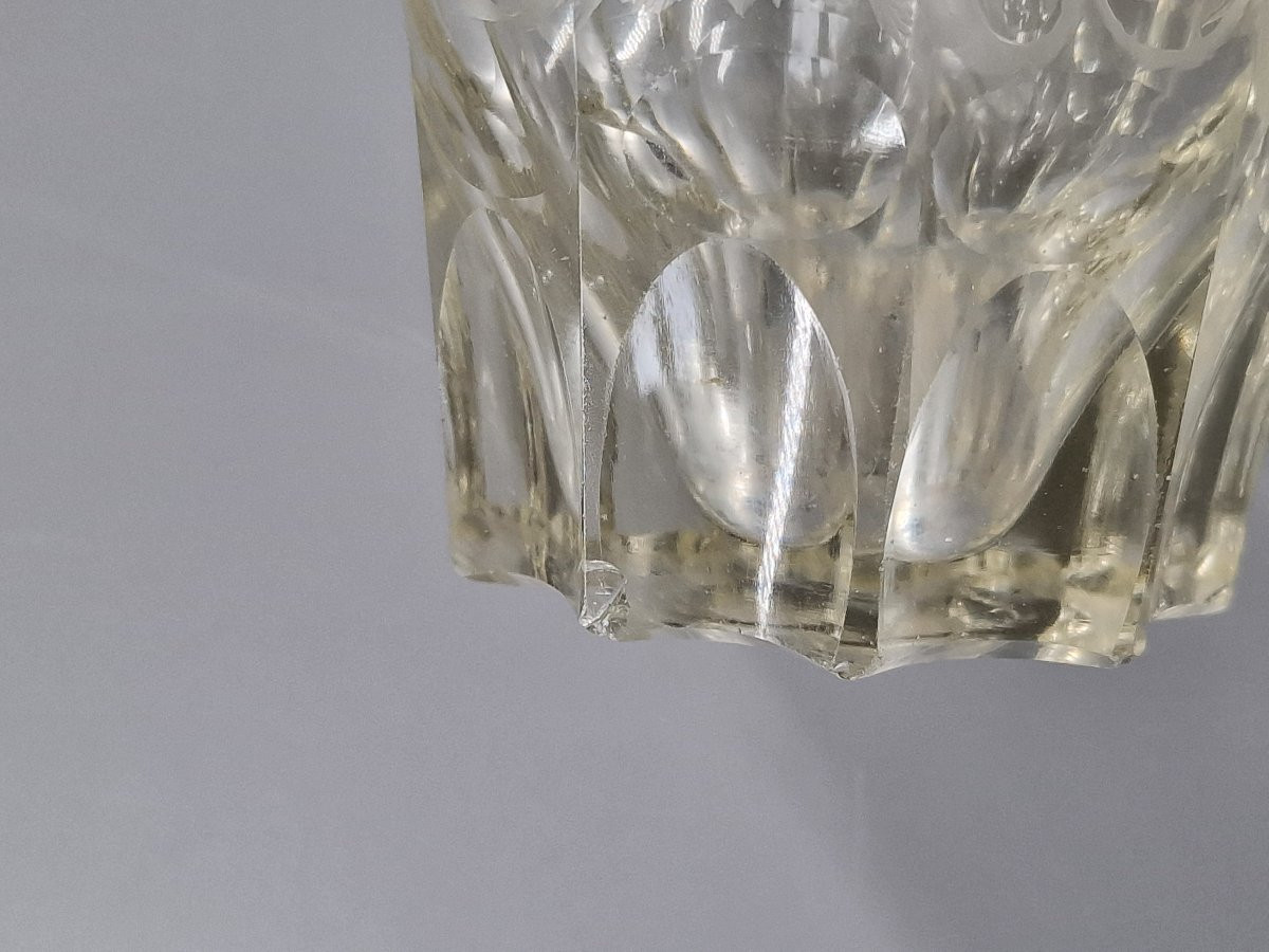 Glass Goblet Engraved With Soldiers And Foliage - Bohemia, 19th Century -photo-4