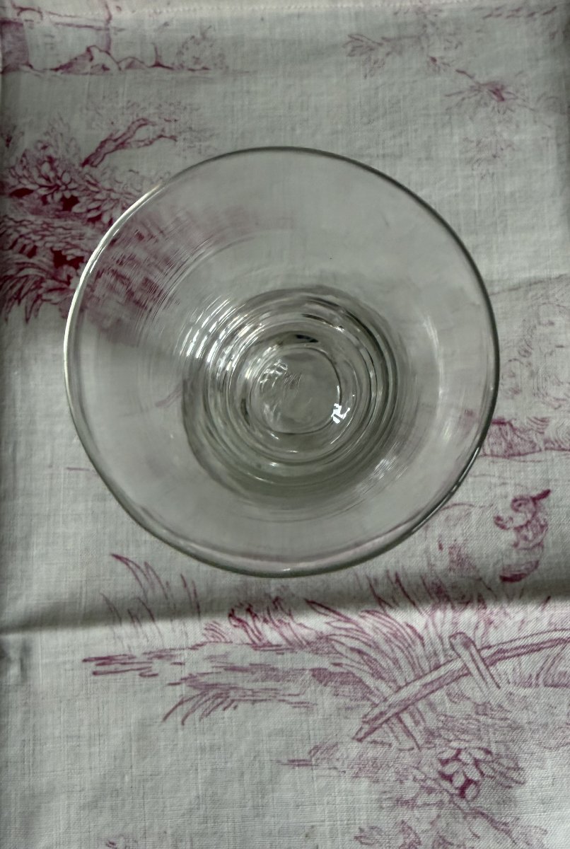 Blown Tasting Glass With Truncated Cone Bowl And Silesian Leg - 18th Century-photo-6