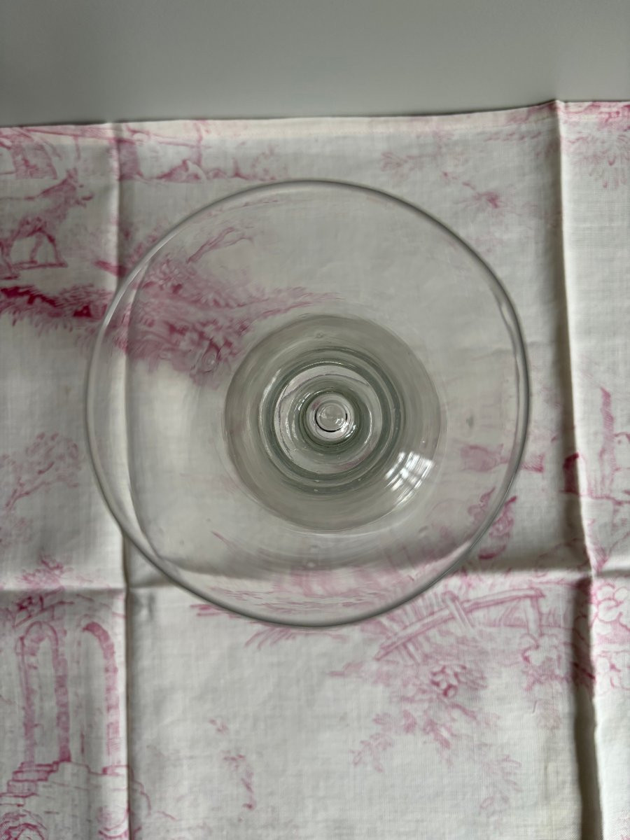 Large  Wine Glass With Conical Bowl - 18th Century -photo-4