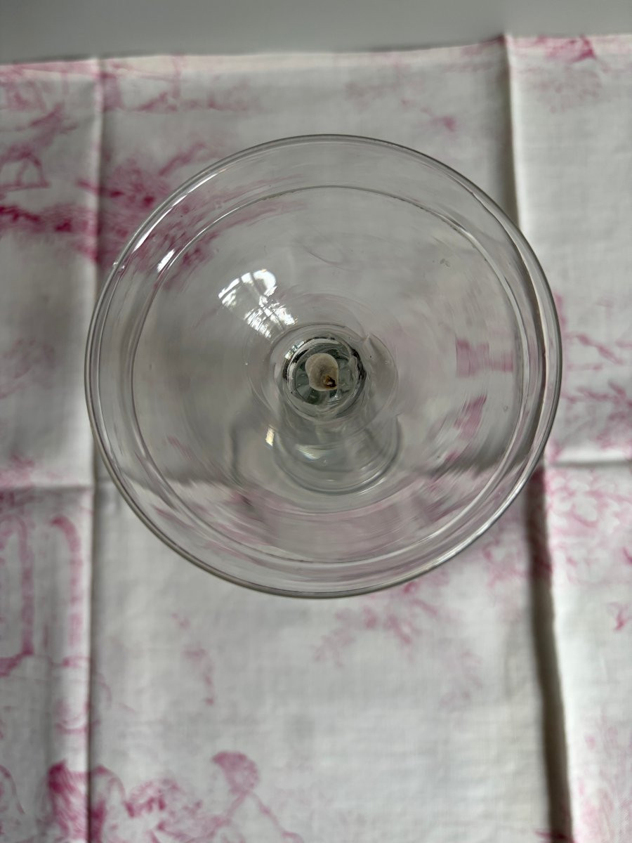 Large  Wine Glass With Conical Bowl - 18th Century -photo-1