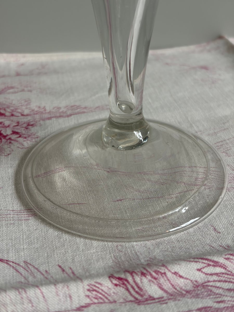 Large  Wine Glass With Conical Bowl - 18th Century -photo-3