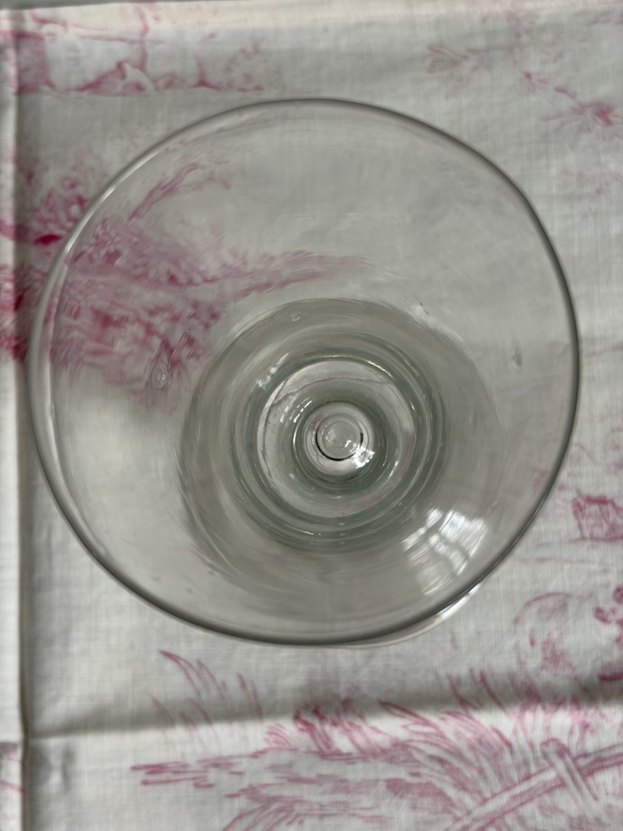 Large  Wine Glass With Conical Bowl - 18th Century -photo-6