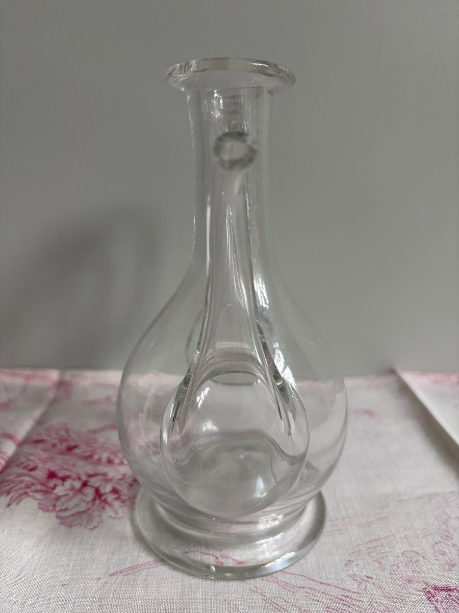 Huilier en verre soufflé incolore - Fin du XVIIIe siècle 18e-photo-2