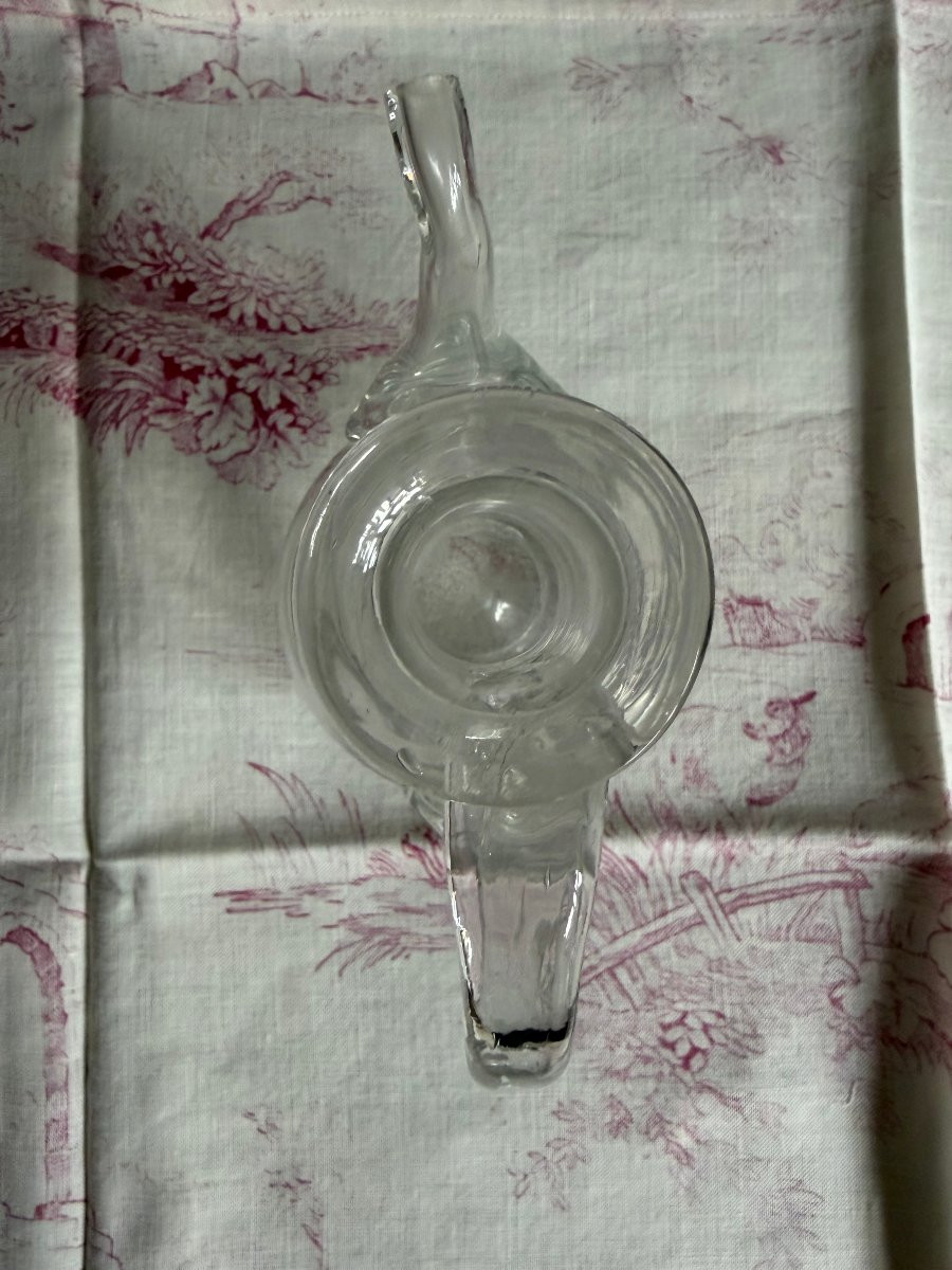 Huilier en verre soufflé incolore - Fin du XVIIIe siècle 18e-photo-1