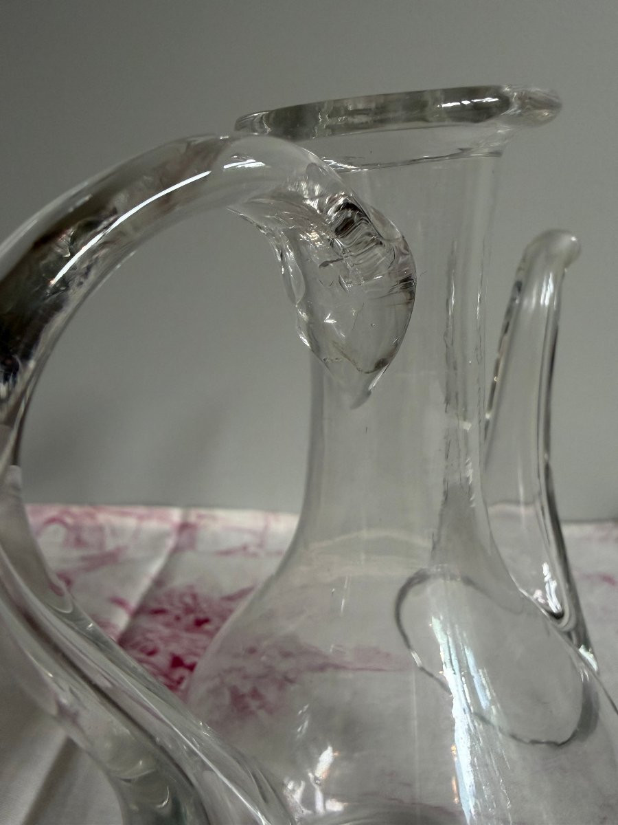 Huilier en verre soufflé incolore - Fin du XVIIIe siècle 18e-photo-3