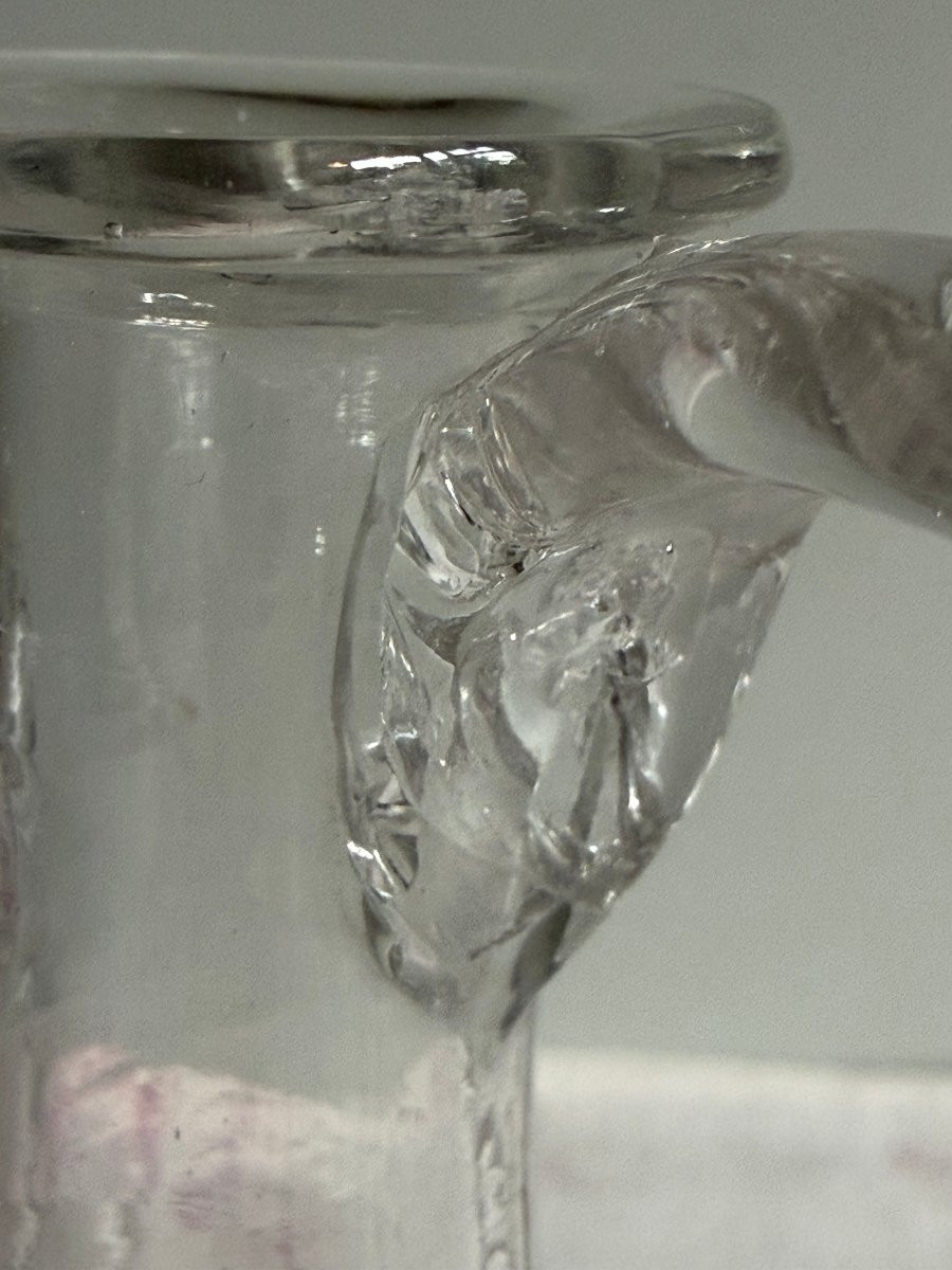 Huilier en verre soufflé incolore - Fin du XVIIIe siècle 18e-photo-4
